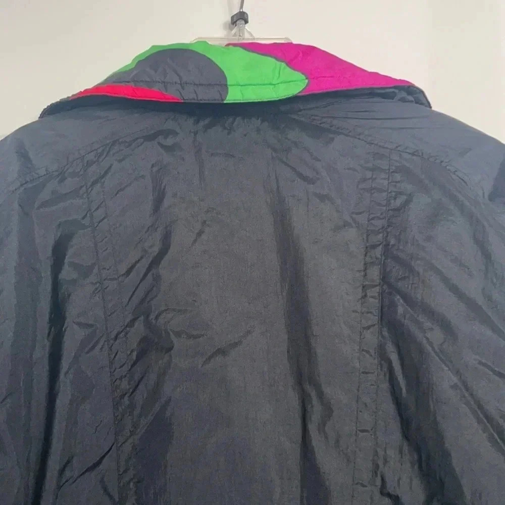 Vintage Retro Neon 80s 90s Snuggler Ski Fantasy Snow Jacket Ladies Sz M - Picture 7 of 11